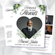 Memorial Obituary Funeral Program Canva template, cover preview