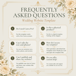 Green & White Floral Wedding Website Template with RSVP: Editable Canva Design (Digital Download)