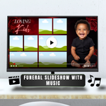 Red & Black Funeral Slideshow Template, Celebration of Life (Canva, 30 Slides, MP4)