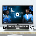Blue & Black Funeral Slideshow Template, Celebration of Life (Canva, 30 Slides, MP4)