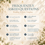 Dusty Blue & Gold Wedding Website Template with RSVP | Editable Canva Wedding Website | Digital Wedding Invitation | Instant Download