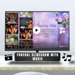 Purple Rose Funeral Slideshow Template, Celebration of Life (Canva, 30 Slides, MP4)