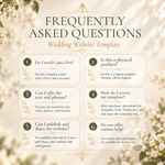 Green & White Floral Wedding Website Template with RSVP: Editable Canva Design (Digital Download)