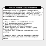 Red & Black Funeral Slideshow Template, Celebration of Life (Canva, 30 Slides, MP4)
