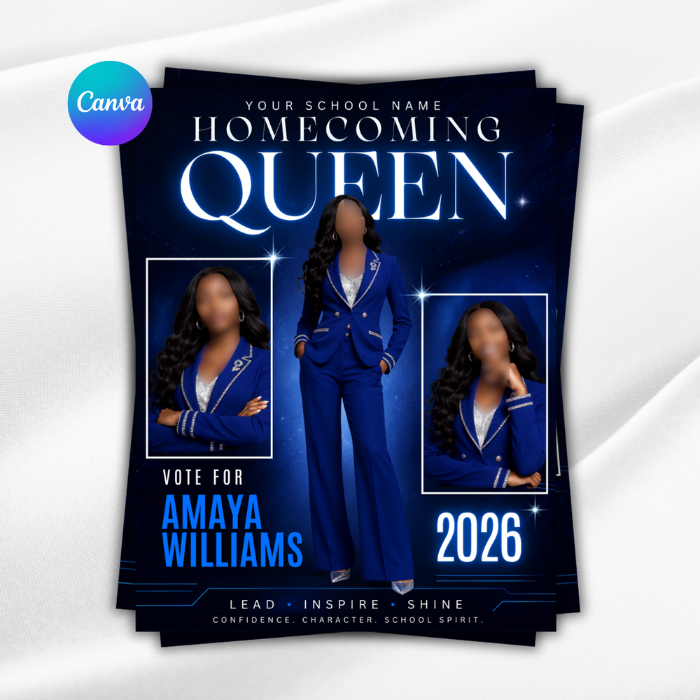 Homecoming Queen Campaign Flyer: Vote for Me - Canva Template