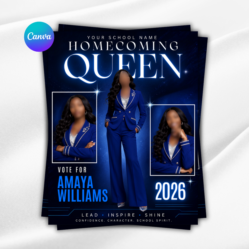 Homecoming Queen Campaign Flyer: Vote for Me - Canva Template