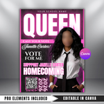 Homecoming Election Flyer: Editable Canva Template (8.5 x 11 Digital Download)
