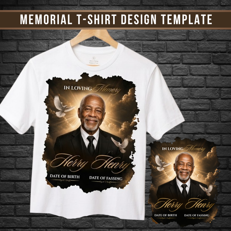 Black Gold Roses, Memorial T-Shirts Template, In Loving Memory, Funeral Background, Funeral Celebration, Canva