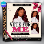 Homecoming Queen Campaign Flyer: Vote for Me - Canva Template