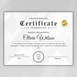 Editable Gold Certificate Template: Modern Recognition Award (Canva Downloadable Template)