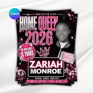 Homecoming Queen Campaign Flyer: Vote for Me - Canva Template