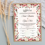 Floral Nikkah Certificate: Islamic Wedding Contract (Digital Download A4 Template)