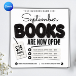 September Booking Flyer, Fall Booking Flyer, September Books Open Flyer, Hair Nails Wig Install Flyer, Salon Flyer, Editable Canva Template