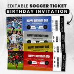 Editable Soccer Ticket Template, Customizable Game Day, Birthday, Party Ticket | Canva Printable Digital