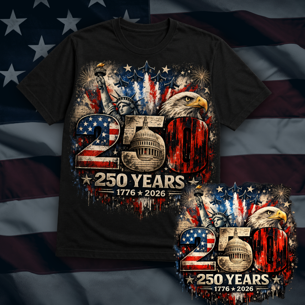 USA 250th Anniversary Shirtdesign Svg Png, Semiquincentennial 1776-2026 T-Shirt, Patriotic American Pride Tee, 4th of July 2026 PNG