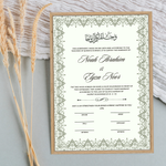 Personalized Nikkah Certificate: Islamic Wedding Contract (Digital Download A4 Template)