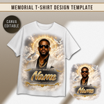 Memorial T-Shirt Canva Template, In Loving Memory, Celebration of Life Design