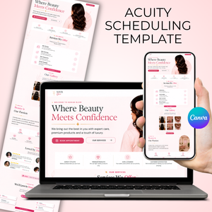 Beauty Saloon Website Template, Beauty Professionals Booking Site (Digital Download)