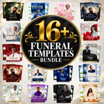 Funeral Program Template Bundle, Editable Canva Memorial Booklet, Celebration of Life, Obituary Order of Service, 8.5x11 Bifold