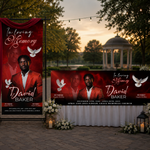 Photo Memorial Banner: Custom Funeral Welcome Sign, Celebration of Life Backdrop (Canva PDF)