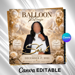 Balloon Release Memorial Flyer: Editable Canva Template (Digital Download)