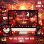 Red & Black Funeral Slideshow Template, Celebration of Life (Canva, 30 Slides, MP4)