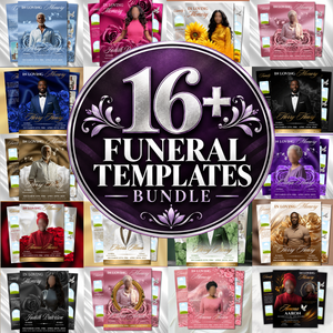 Funeral Program Template Bundle, Editable Canva Memorial Booklet, Celebration of Life, Obituary Order of Service, 8.5x11 Bifold