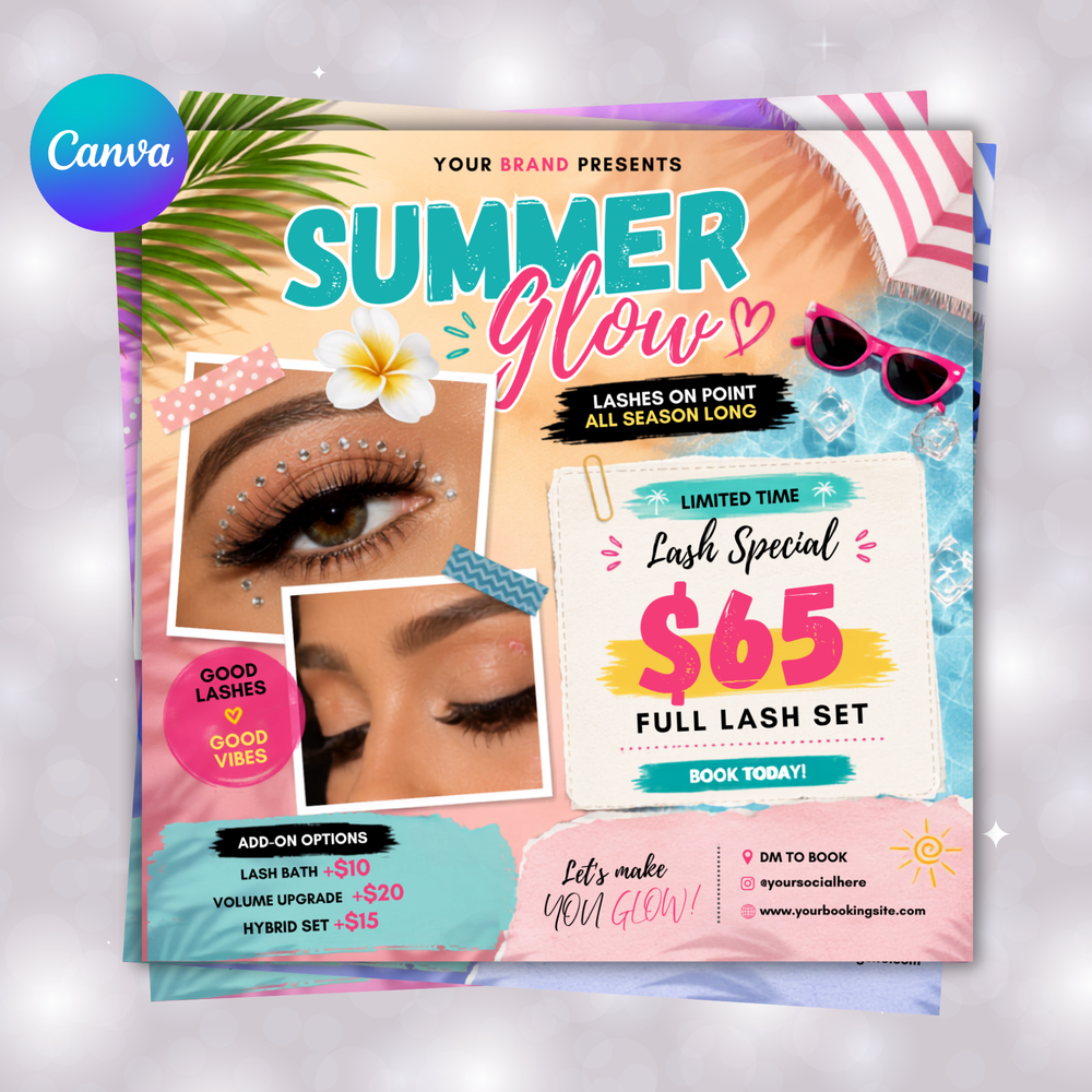 Summer Lash Special Flyer Template (Digital Download)