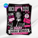 Homecoming Queen Campaign Flyer: Vote for Me - Canva Template