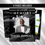 Black Roses Funeral Program Template: 8-Page Memorial, Celebration of Life (Canva Template, PDF Download)