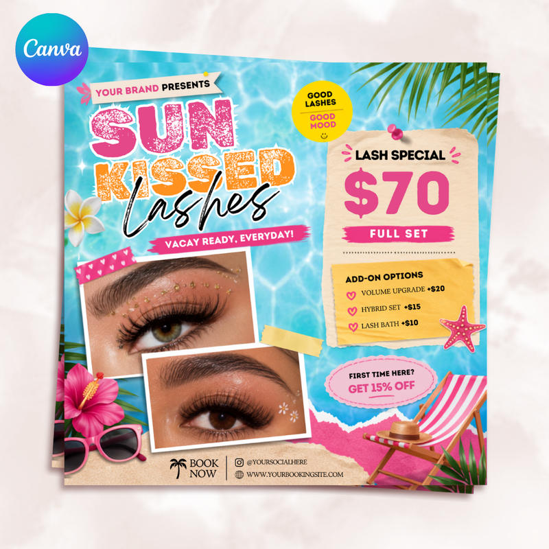 Summer Lash Special Flyer Template (Digital Download)