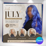 July Booking Flyer, Now Booking July, July 4th Flyer, Hair Braid Lash Brow Flyer, Fourth of July, Books Open, DIY Canva