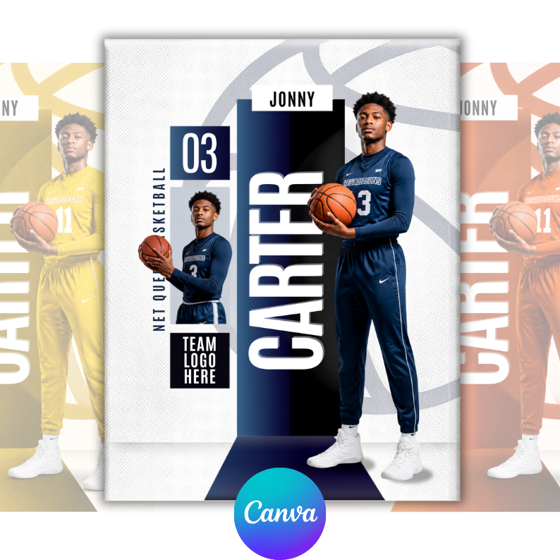 Basketball Flyer Template, Match Day Flyer, Sports Party Invitation, Basketball Event Flyer, Digital Download, Canva Editable
