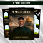 Muslim Funeral Program Template: 8-Page Memorial, Celebration of Life (Canva, PDF Download)