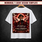 Memorial T-Shirts Template, In Loving Memory, Funeral Background, Funeral Celebration, Canva