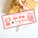 Canva Editable Spa Voucher, Printable Gift Certificate, Digital Spa Gift Card, Instant Download Template