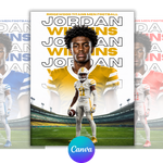 Basketball Flyer Template, Match Day Flyer, Sports Party Invitation, Basketball Event Flyer, Digital Download, Canva Editable