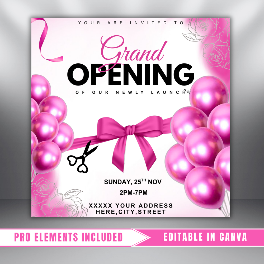 Grand Opening Flyer, Lash, Hair Salon Event (Digital Download)