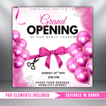 Grand Opening Flyer, Lash, Hair Salon Event (Digital Download)