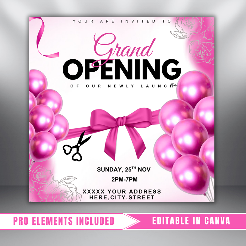 Grand Opening Flyer, Lash, Hair Salon Event (Digital Download)