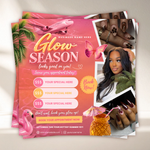 June Booking Flyer, June Books Open, Summer, Hair, Nails, Lash, Makeup, Book znow, Appointment (Canva Template)