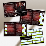 Red Funeral Program Canva Template | Red Theme | 8 Page Memorial Booklet