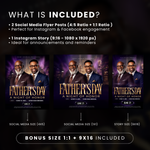 Father’s Day Flyer Template for Night of Honor, Event Guest Speaker Modern Purple & Gold Editable Canva
