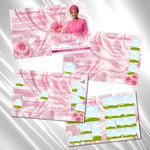 Pink Roses Funeral Program Template: 8-Page Memorial (Canva PDF)