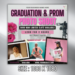 Graduation & Prom Photoshoot Flyer Template: Customizable Canva Design