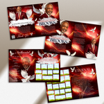 Red Funeral Program Canva Template | Red Theme | 8 Page Memorial Booklet