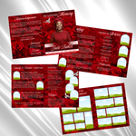 Red Floral Funeral Program Template, 8-Page Memorial (Canva, PDF)