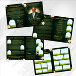 Green and Gold Funeral Program Template: 8-Page Memorial (Canva PDF)