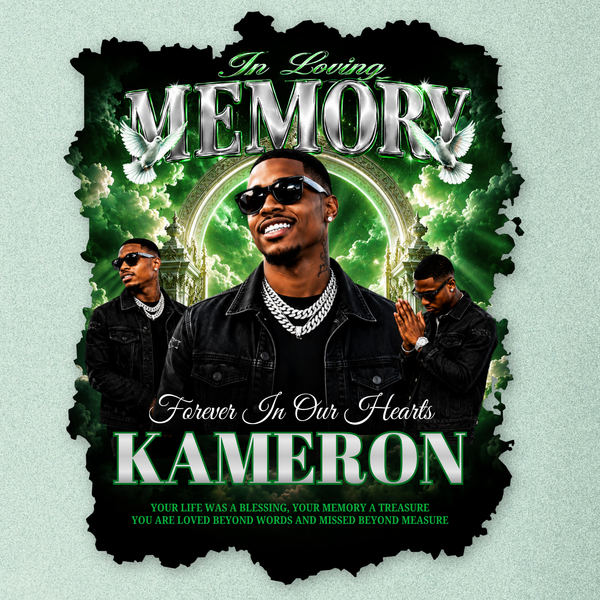 Green Heavenly Memorial T-Shirt Template – preview image 2