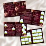 Maroon Roses Funeral Program Template: 8-Page Memorial (Canva PDF)